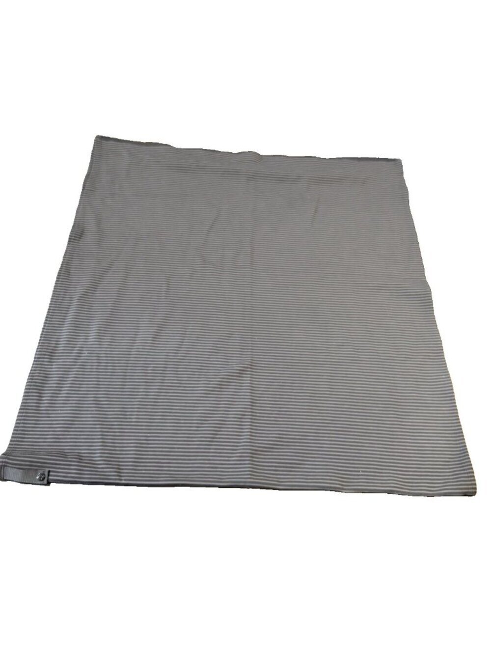 Lululemon Vinyasa Scarf Women's One Size Gray Striped Ribbed Knit Snap Wrap Yoga